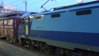 久しぶりに運用復帰したEH200-901牽引89レ コキ104-5009付き