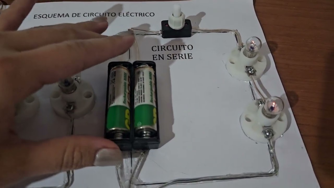 Explicación de como funciona un circuito eléctrico  en serie y paralelo