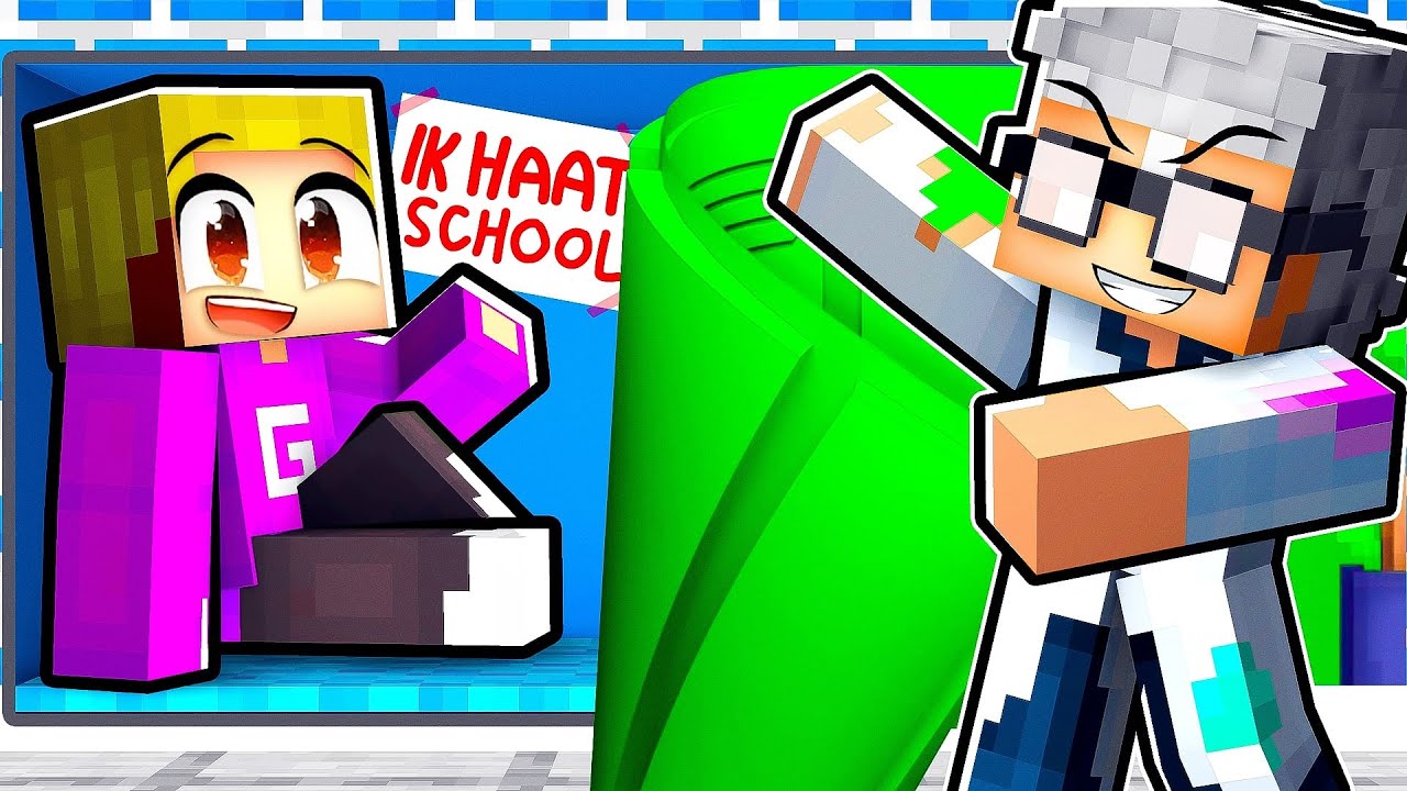 Geheime Bunker Maken Tijdens De Les In Minecraft! (Survival)