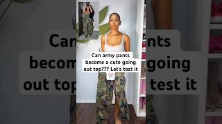 Turning Army Pants Into a PEPLUM TOP?! Thrift Flip Sisters DIY Fashion Transformation #thriftflip