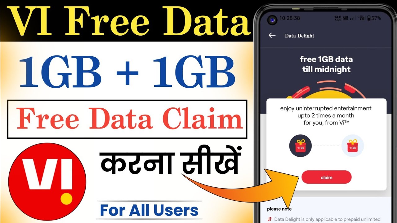 VI 2 GB Free Data Claim Kaise Kare | VI 1GB+1GB Free Data Claim | VI ...