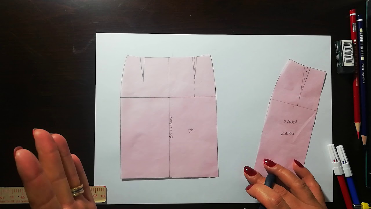 SOL ÖNDEN PİLİKAŞE MODEL UYGULAMALI ETEK KALIBI