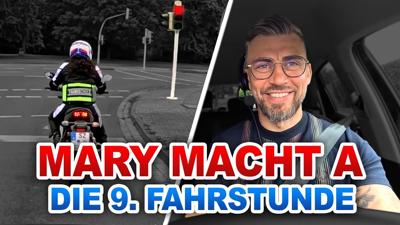 Marys 9. Motorradfahrstunde | A Fahrstunde | Tipps Abbiegen | Motorradführerschein | Mary macht A 🏍️