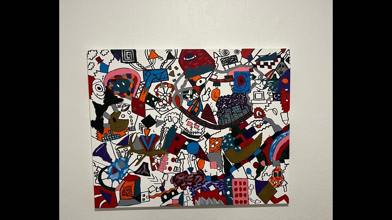 Watch Me Paint A Chaotic Intricate Doodle Painting - Abstract Acrylic Art Livestream!