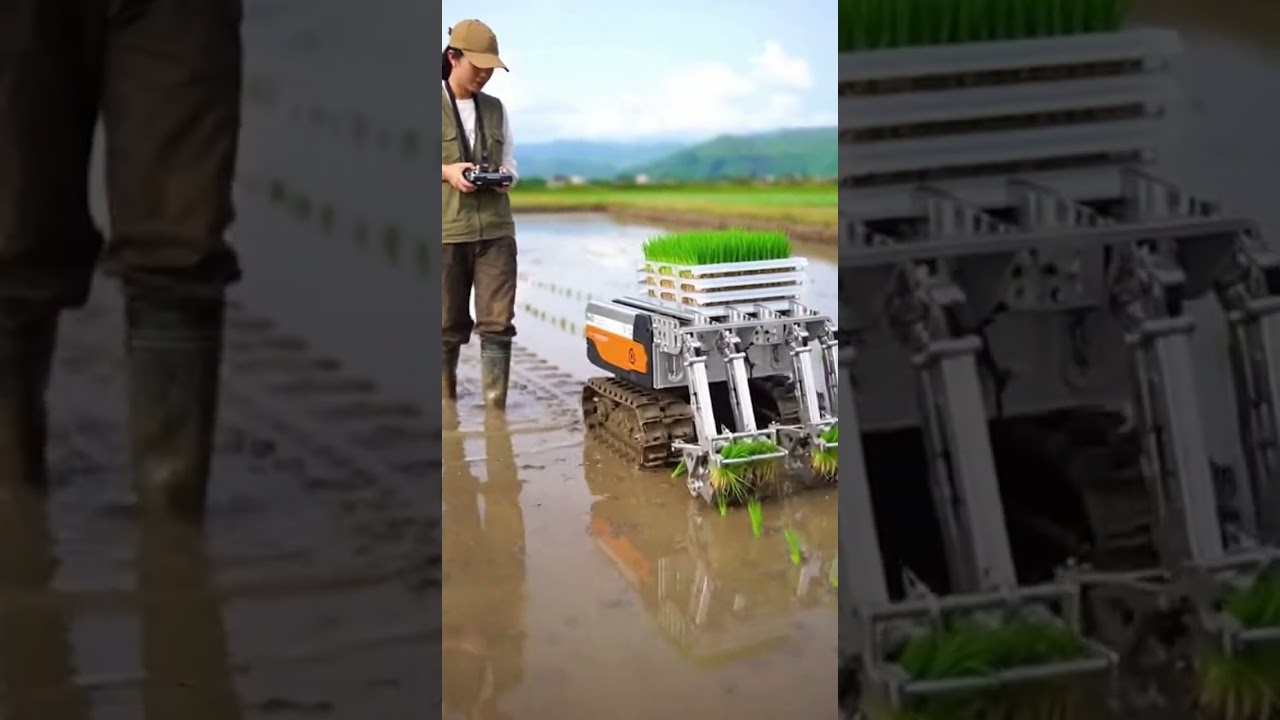 Super Advanced Robotic Rice Planting Machine Revolutionizes Farming Fast