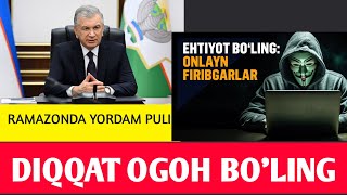 RAMAZONDA YORDAM PULI. FIRIBGARLARDAN EHTIYOT BO'LING! 