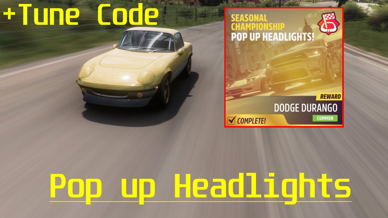 Pop up Headlights! Seasonal Championship + Tune Code Forza Horizon 5