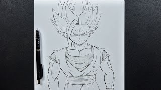 Anime drawing | how to draw teen gohan ( full body ) step-by-step