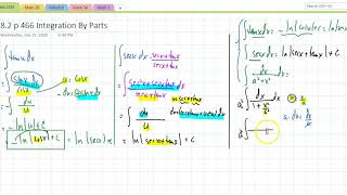 Math 1150 Section 8.2(1) Integration By Parts