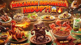 20 Makanan Khas Indonesia Jadi Hidup! 🍽️🇮🇩 Siapa Paling Kuat? #animasi #makanankhasindonesia 