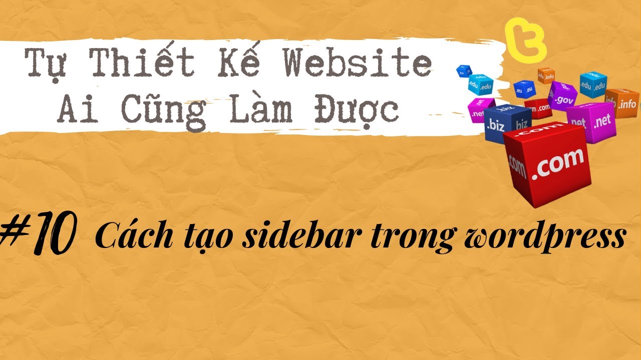 Cách tạo sidebar trong wordpress – Tự thiết kế website – Thái Sơn Phạm