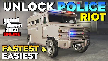 GTA 5 Online How to Unlock Police Riot Van The Fastest & Easiest Way!