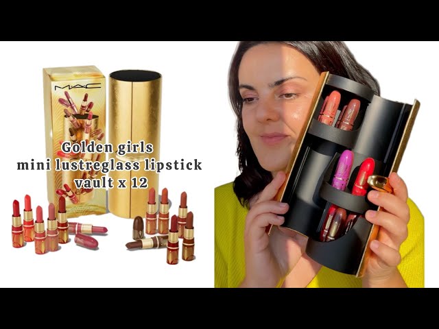 Mac cosmetics Golden girls mini lustreglass lipstick vault x 12