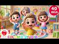 Head Shoulders Knees and Toes 👶 | 40 Minutes Action Songs & Preschool Learning for Kids