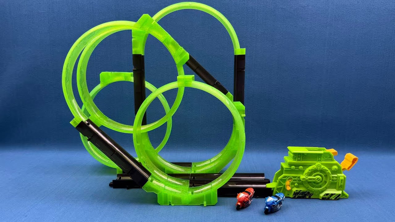 10-Minute Pleasant Anti-Gravity F1 Motorcycle Track Toy ASMR | Toy Review