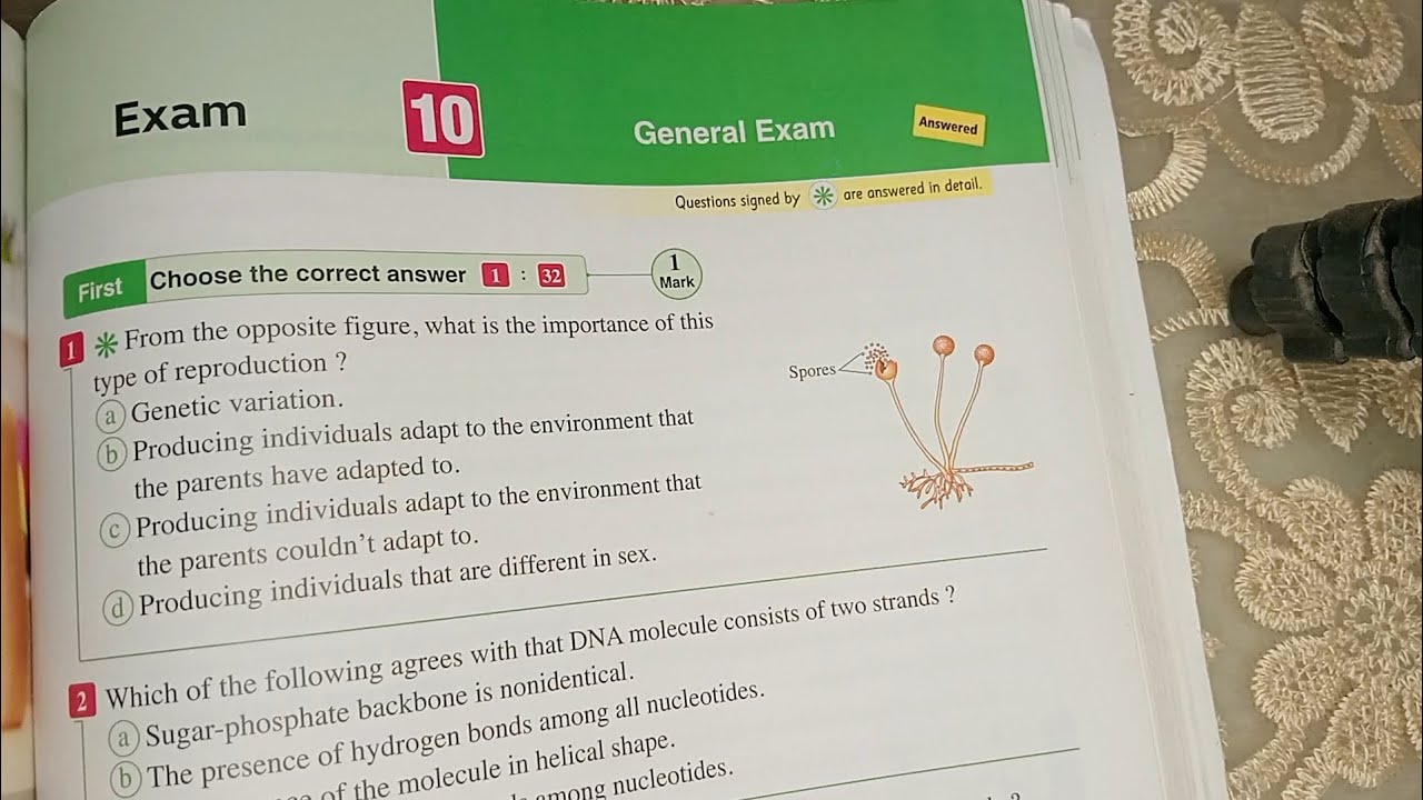 حل GeneralExam 10 Biology للصف الثالث الثانوي لغات 2024