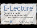 85. Einführung in die Erziehungswissenschaft - Institutionelle Gemeinsamkeiten