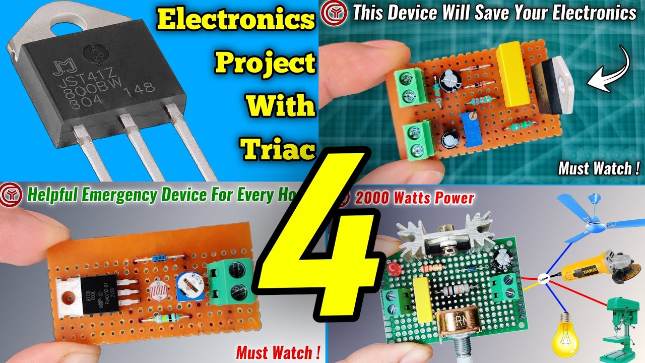 Top 4 Electronics Projects with Triac & Old Scrap Components - YouTube