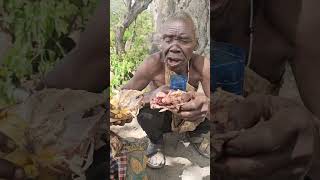 Bush men living #africa #animals #food