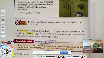 Geometry: 1-3 Measuring and Constructing Angles