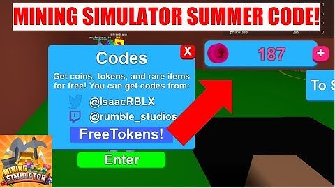 NEW SUMMER CODE FOR MINING SIMULATOR! || Roblox Mining Simulator