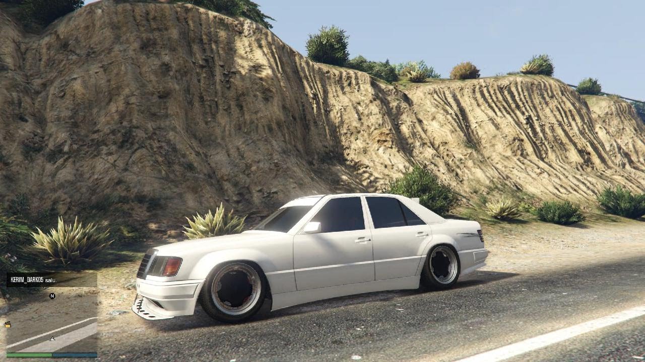 Classic mercedes 190 crazy drift on GTA V cool!!