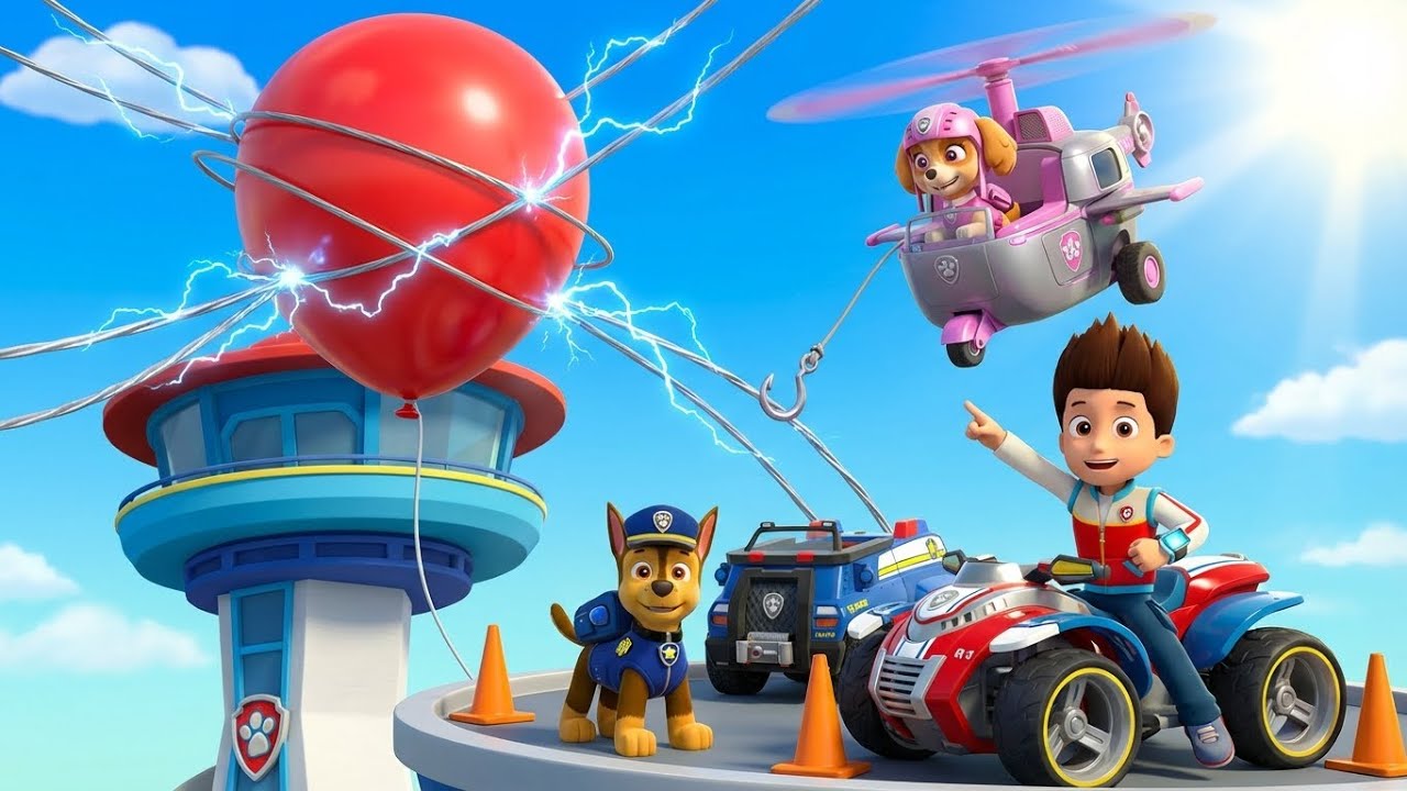 PAW Patrol: Pups and the High-Voltage Balloon Rescue! 🎈⚡ | Aerial Drone Save & Birthday Party Fun!