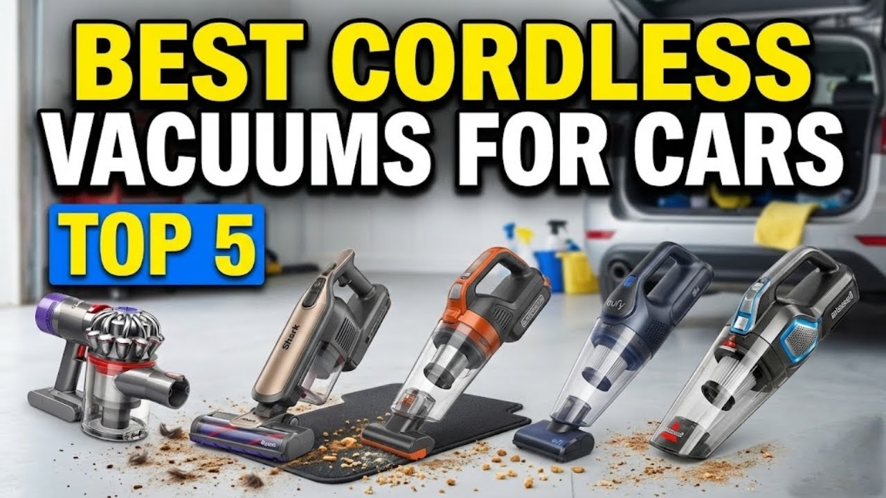 ▶️ Топ-5 лучших беспроводных пылесосов для автомобилей 2025 года | Быстрая и мощная уборка салона!