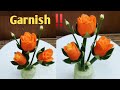 GARNISH MAWAR DARI WORTEL‼️HIASAN TUMPENG// HOW TO MAKE CARROT FLOWER GARNISH CARVING