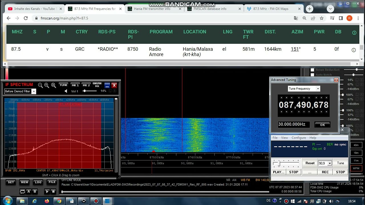 FM DX Es - 070723 - 0838UTC - 87.5 Radio Amore (GRC) Hania/Malaxa (krt-kha) 5kW 1644km