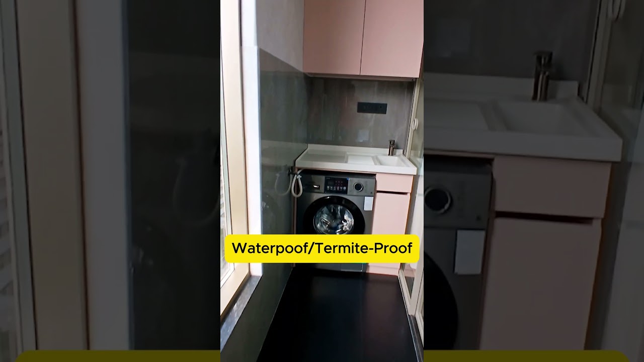 Customized Sink + Aluminium Honeycomb Cabinet for Washing Machine | Stylish & Durable | KdKd