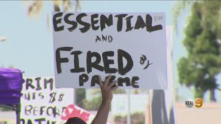 Laid Off Workers Protest Outside Lynwood Hospital Claiming New Ownership Is Compromising Patient Car