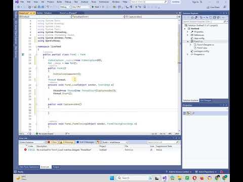 how to display the edge detection camera feed in C# using OpenCvSharp