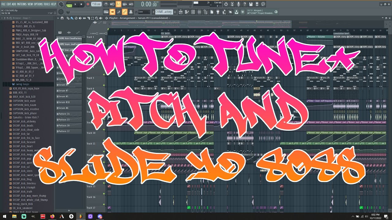 HOW TO TUNE, PITCH AND SLIDE YO 808s IN FL STUDIO - YouTube