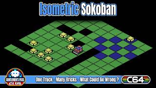 Isometric Sokoban: NEW C64 Puzzle Game 2026 Over 200 Levels | Gameplay & Commentary on MiSTER FPGA