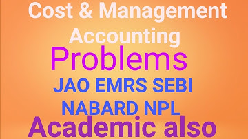 Cost & Management Accounting BEP p/v ratio MOS problems