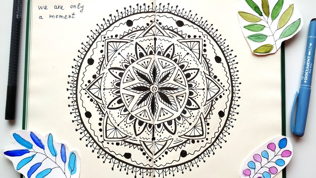 Easy Mandala Art for Beginners Step by Step - Bullet Journal Drawing