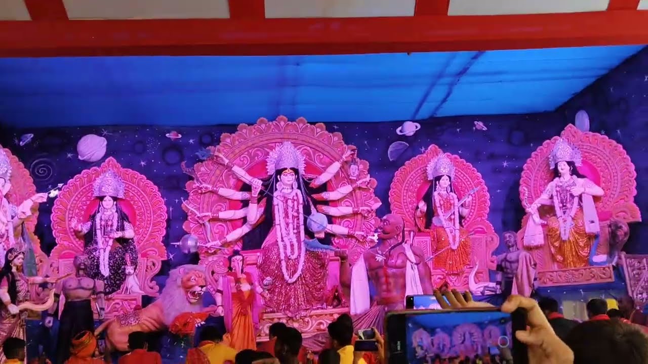 मां का भव्य Moving System प्रतिमा// छतौनी बस स्टैंड दुर्गा पूजा 