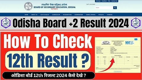 Odisha 12th Result 2024 Kaise Dekhe ? How To Check Odisha 12th Result 2024