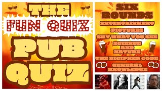 Pub Quiz No69 - 6 Different Rounds - 38 Questions & Answers - 64 Points to Win. trivia/quiz Fun Quiz