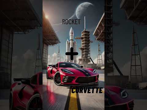 CORVETTE + ROCKET = ??? #edit #automobile #caredit #wallpaper #car #millionaire