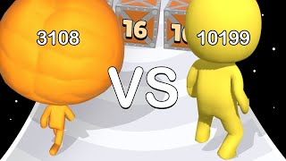 Push Harder 3D VS Big Brain Run: Level Up Runner! screenshot 4