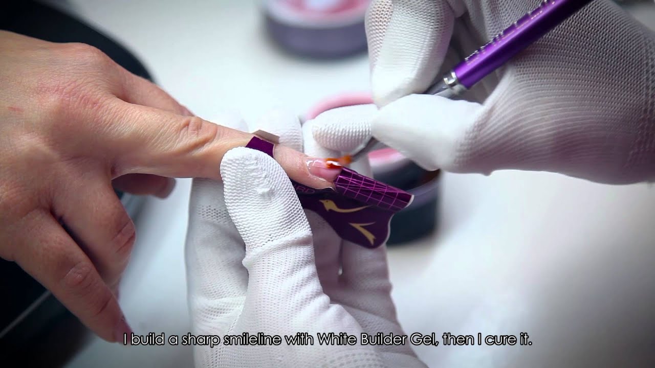 Square salon nail building with BRILLBIRD Gum gel YouTube