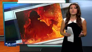 Family escapes fire started by child playing with lighter