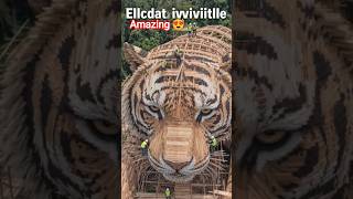Building a Giant Bamboo Tiger House in the Jungle 🐅🏡 | AI Survival Short #shorts #shortsfeed