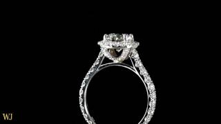 1 51CT  ROUND CUT DIAMOND HALO DIAMOND RING D SI1 EGL BY WONDER JEWELERS