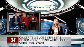 Caller tells Joe Biden ‘Let’s go Brandon’ during White House Christmas event