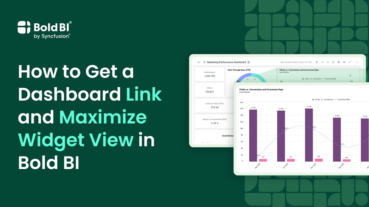 How to Get a Dashboard Link and Maximize Widget View - YouTube