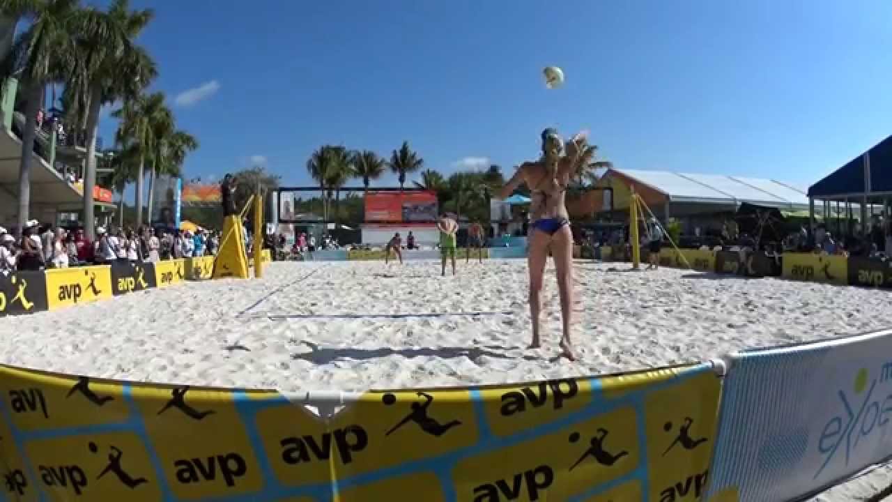 AVP Exhibition Play at Miami Open Tennis YouTube