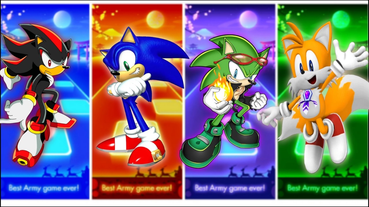 Shadow 🦔 Sonic    🔴 Sonic 🔴 Tails - Tiles hop
